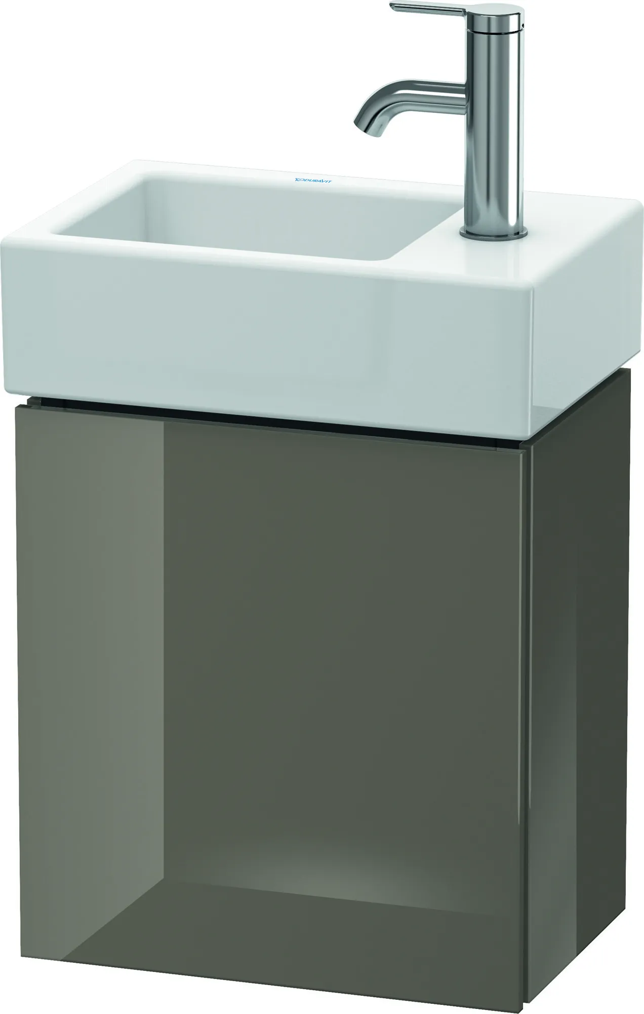 Duravit Waschtischunterschrank wandhängend „L-Cube“ 36,4 × 40 × 24,1 cm Flannel Grey Hochglanz