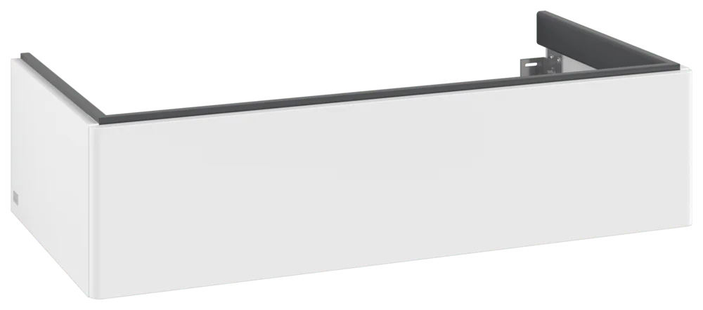 Villeroy & Boch Waschbeckenunterschrank Antao K02, 988x256x493 mm, White Matt Lacquer, 1 Auszug mit SoftClosing und Push-to-open, Wandmontage