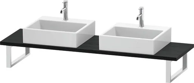 Duravit Konsole „DuraStyle“, links und rechts Ausschnitte: 2 / Farbe: Eiche Schwarz / Größe: 80 × 48 × 3 cm Duravit Konsole „DuraStyle“, links und rechts Ausschnitte: 2 / Farbe: Eiche Schwarz / Größe: 80 × 48 × 3 cm