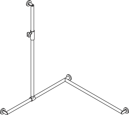 HEWI Haltegriff Ausführung rechts „System 900“, Befestigung verdeckt