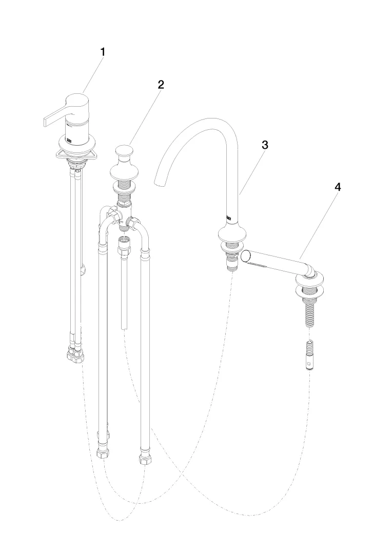 Dornbracht VAIA Wannen-Vierlochbatterie für Wannenrand- bzw. Fliesenrandmontage Chrom, Ausladung 220 mm Dornbracht VAIA Wannen-Vierlochbatterie für Wannenrand- bzw. Fliesenrandmontage Chrom, Ausladung 220 mm
