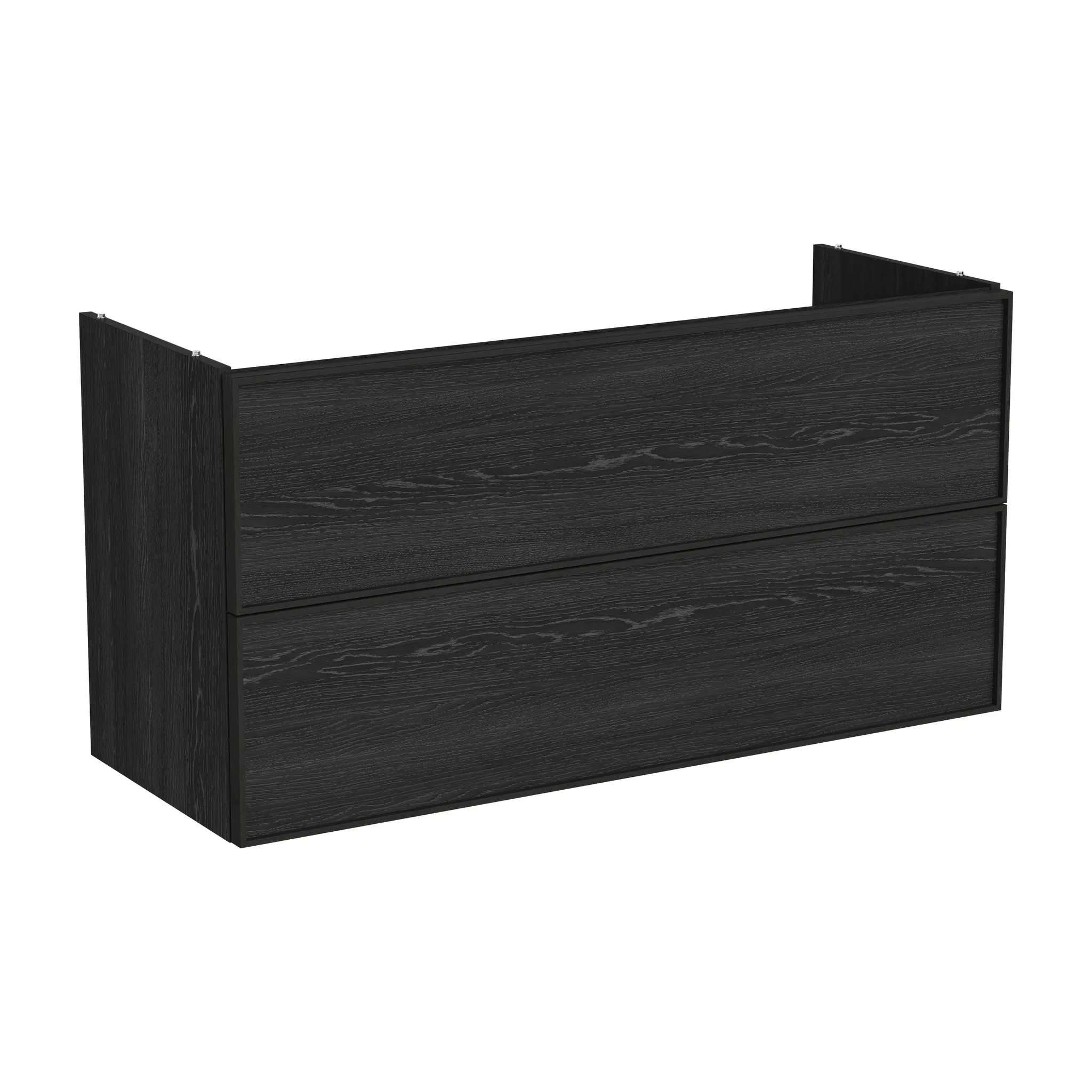 VitrA New Metropole Edge Waschtischunterschrank 118 x 46 x 60 cm, Eiche Schwarz