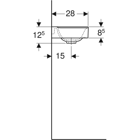 Wandwaschtisch „Xeno2“, rechteckig, Hahnlochposition rechts, mittig 40 × 28 cm in weiß alpin mit KeraTect® Wandwaschtisch „Xeno2“, rechteckig, Hahnlochposition rechts, mittig 40 × 28 cm in weiß alpin mit KeraTect®