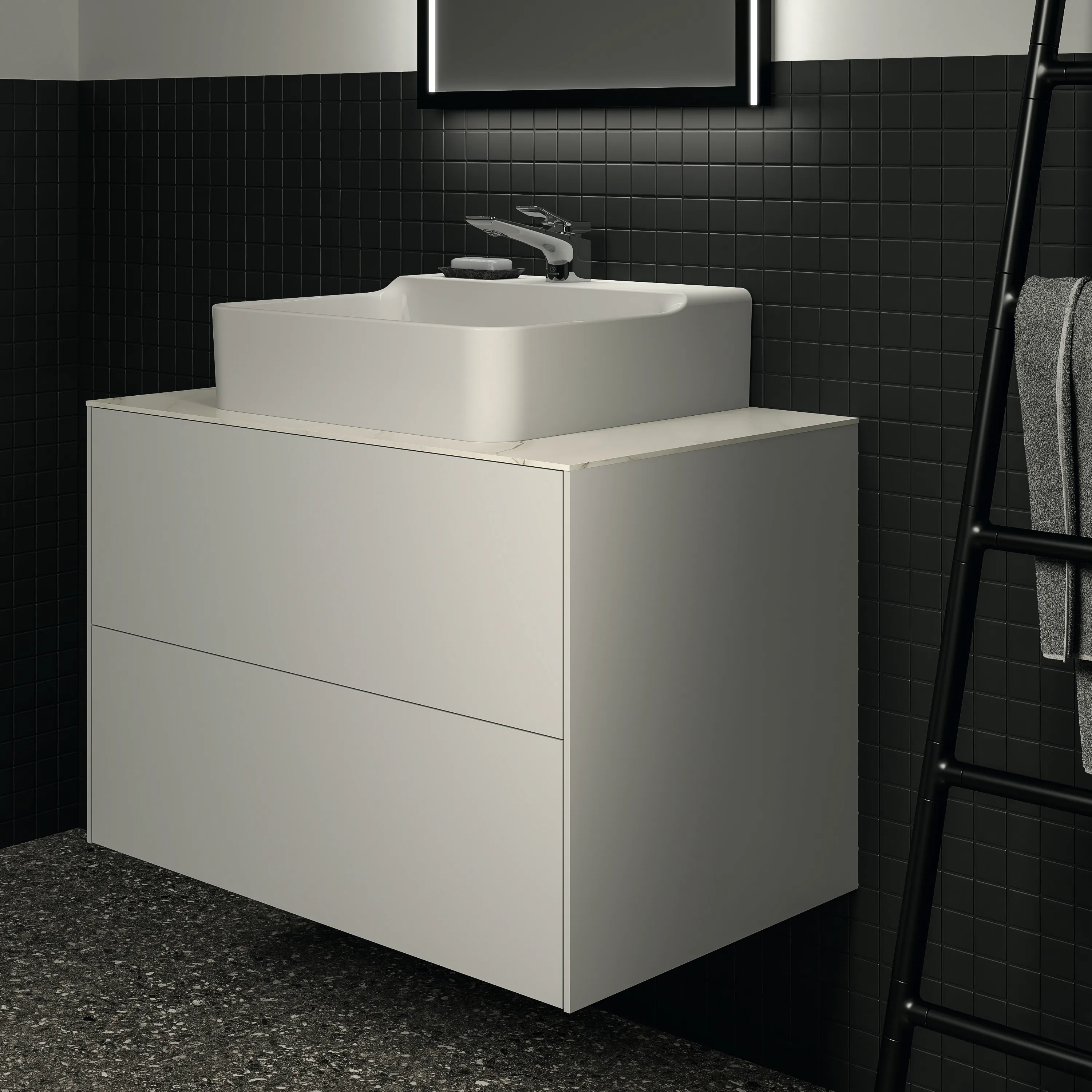 Ideal Standard Waschtischunterschrank Conca, 2 Auszüge, ohne Platte, 800x505x540mm, Weiß Ideal Standard Waschtischunterschrank Conca, 2 Auszüge, ohne Platte, 800x505x540mm, Weiß
