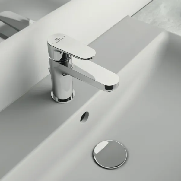 Waschtischarmatur Cerafine O, H80, mit Ablaufgarnitur, Ausladung 114mm, Chrom Waschtischarmatur Cerafine O, H80, mit Ablaufgarnitur, Ausladung 114mm, Chrom