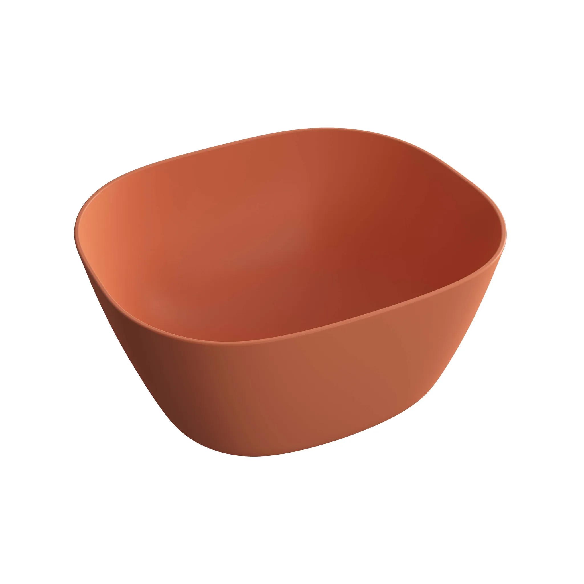 Plural Aufsatzschale hoch rechteckig 45 x 38 x 22 cm CERAFINE Sanitärkeramik Rote Erde Matt mit Oberflächenveredelung Clean