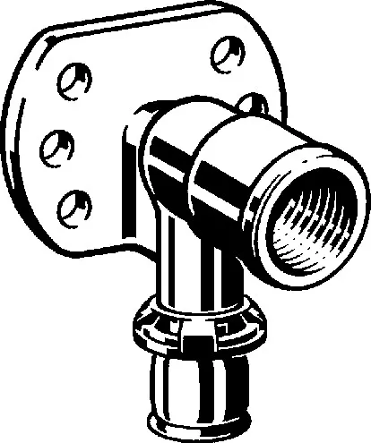 Viega „Sanfix P“ Wandscheibe mit 1 Muffe und Innengewinde 16 mm × 1/2″ Viega „Sanfix P“ Wandscheibe mit 1 Muffe und Innengewinde 16 mm × 1/2″