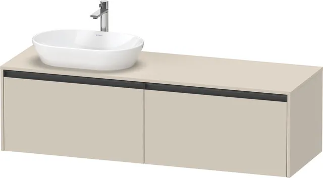 Duravit Waschtischunterschrank wandhängend „Ketho.2“ 160 × 45,9 × 55 cm in Taupe Supermatt Duravit Waschtischunterschrank wandhängend „Ketho.2“ 160 × 45,9 × 55 cm in Taupe Supermatt