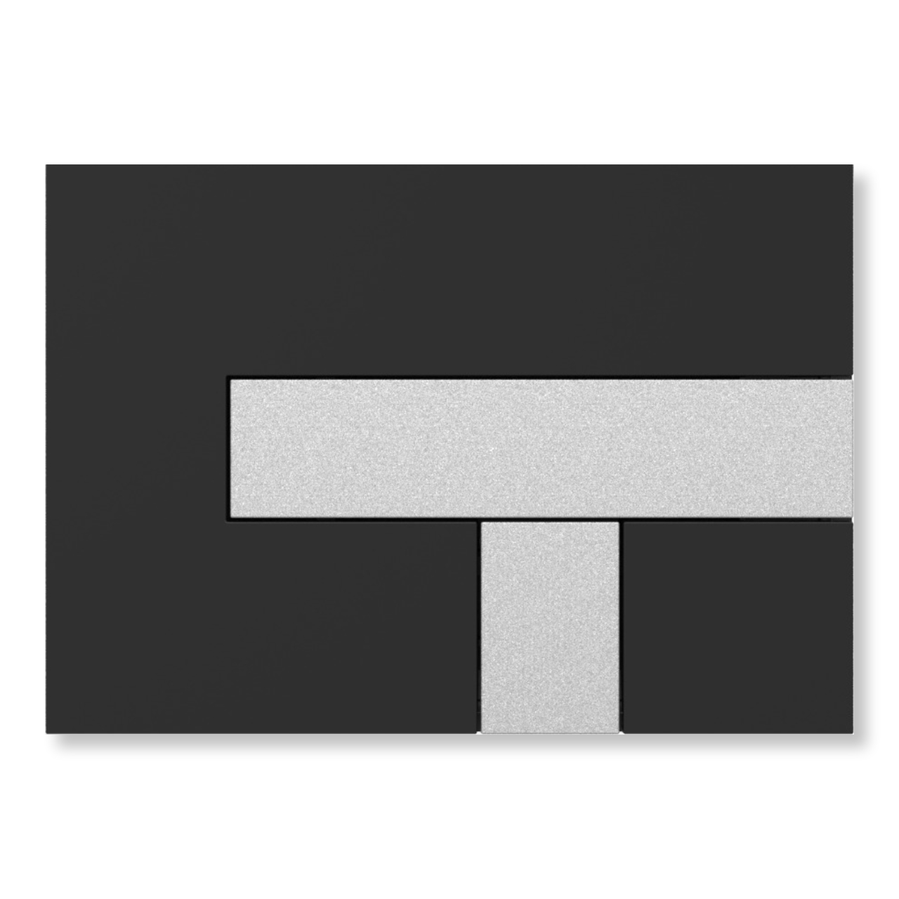 Betätigungsplatte „LOS“ in schwarz und mattchrom, Sonderangebot 16.733.00..0008