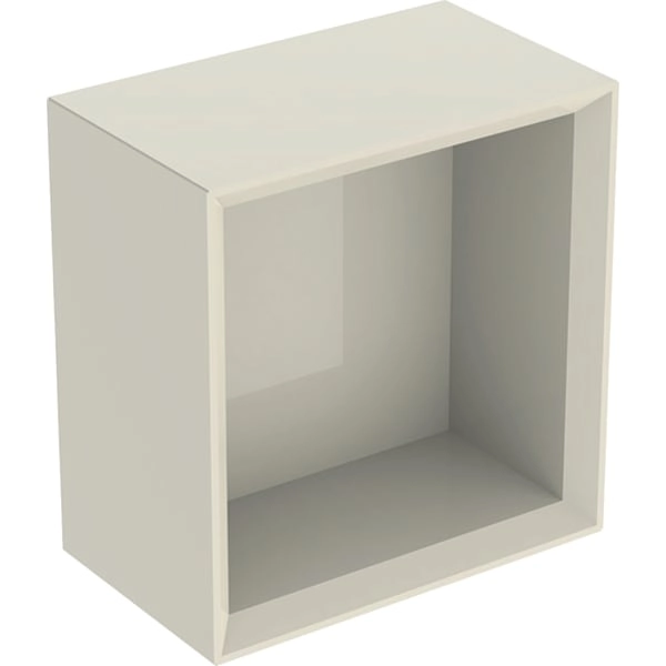 Geberit Hochschrank sand-grau / lackiert hochglänzend