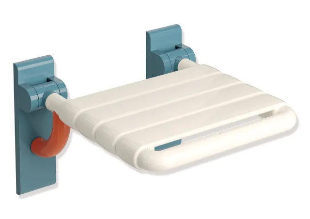 HEWI Klappsitz ICONIC, Serie 801, Polyamid, dreifarbiger Klappsitz, 378x408 mm HEWI Klappsitz ICONIC, Serie 801, Polyamid, dreifarbiger Klappsitz, 378x408 mm