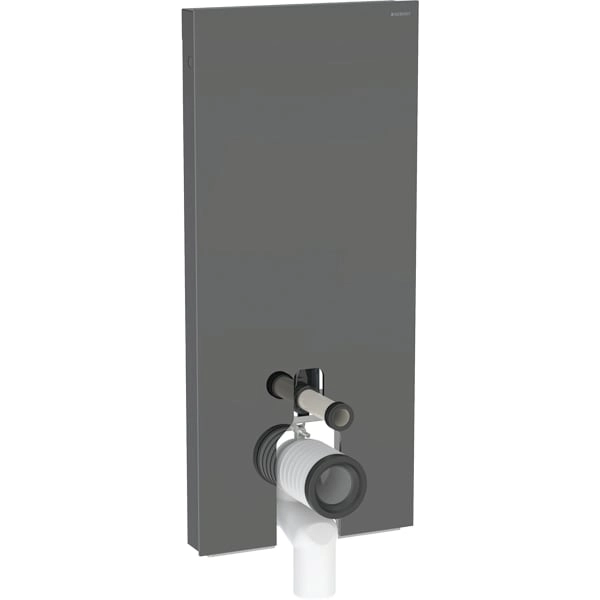 Monolith Sanitärmodul für Stand-WC, 114 cm, Frontverkleidung aus Glas: Glas lava, Aluminium schwarzchrom Monolith Sanitärmodul für Stand-WC, 114 cm, Frontverkleidung aus Glas: Glas lava, Aluminium schwarzchrom