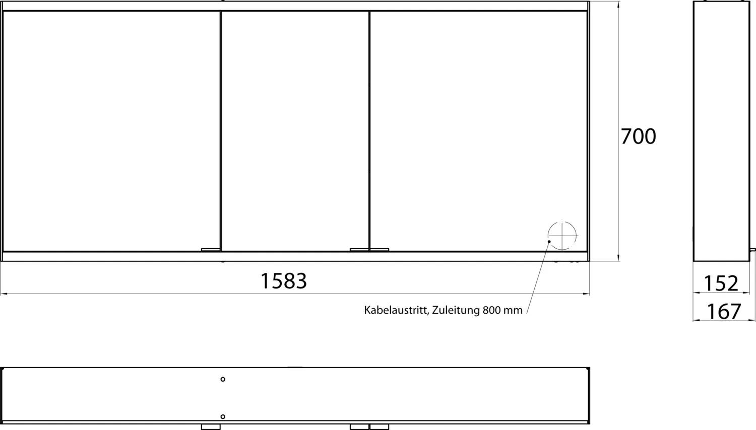 emco Spiegelschrank „prime 2“ Facelift 158,5 × 70 × 16,7 cm