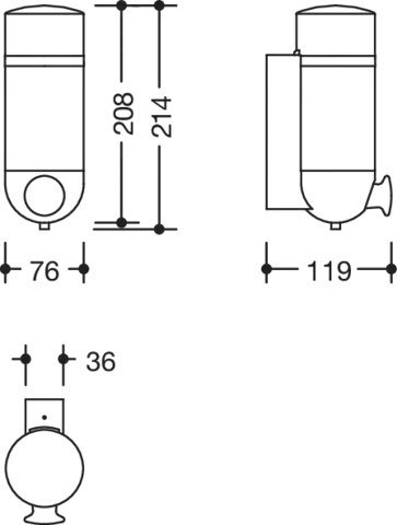 HEWI Seifenspender „System 800K“ 12,1 × 20,8 × ⌀ 7,5 cm HEWI Seifenspender „System 800K“ 12,1 × 20,8 × ⌀ 7,5 cm
