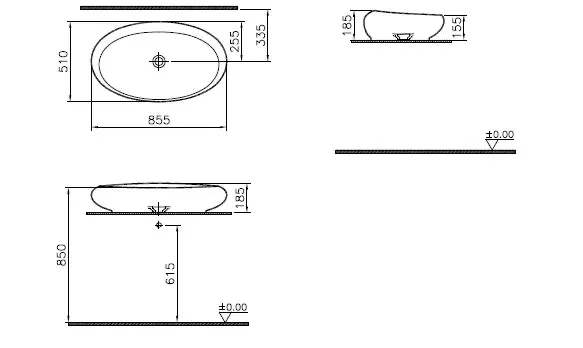 VitrA Istanbul Aufsatzschale oval 86 x 51 cm Weiß Hochglanz VitrA Istanbul Aufsatzschale oval 86 x 51 cm Weiß Hochglanz