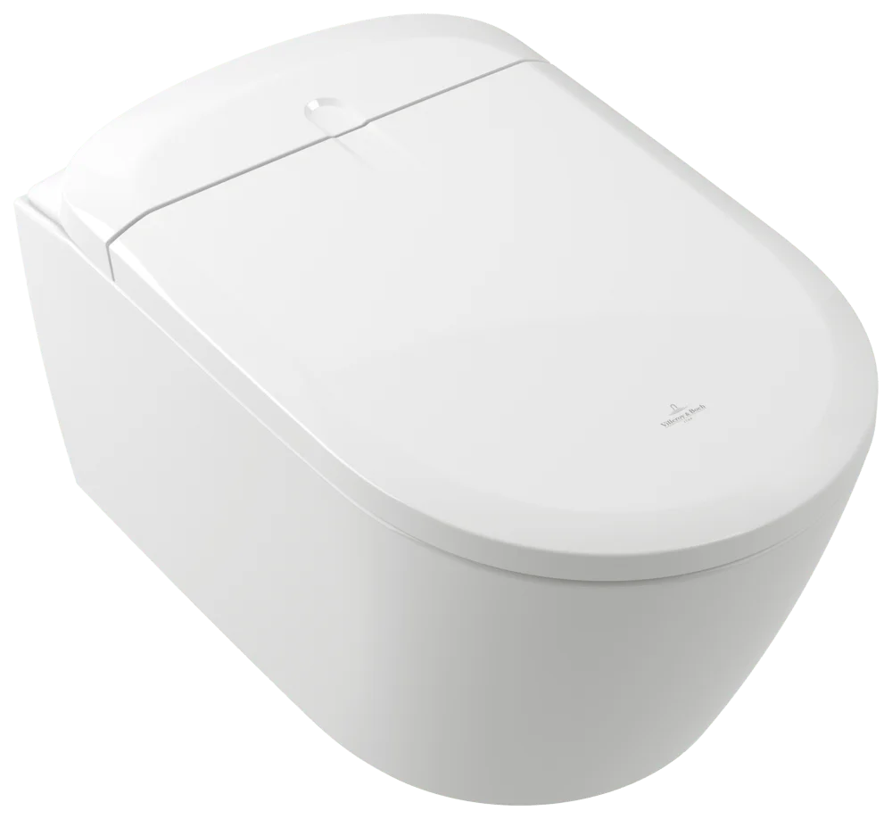 Villeroy & Boch Dusch-WC Supreo Select, oval, weiß Alpin CeramicPlus, 384 x 612 mm, Höhe 423 mm, spülrandlos, wandhängend