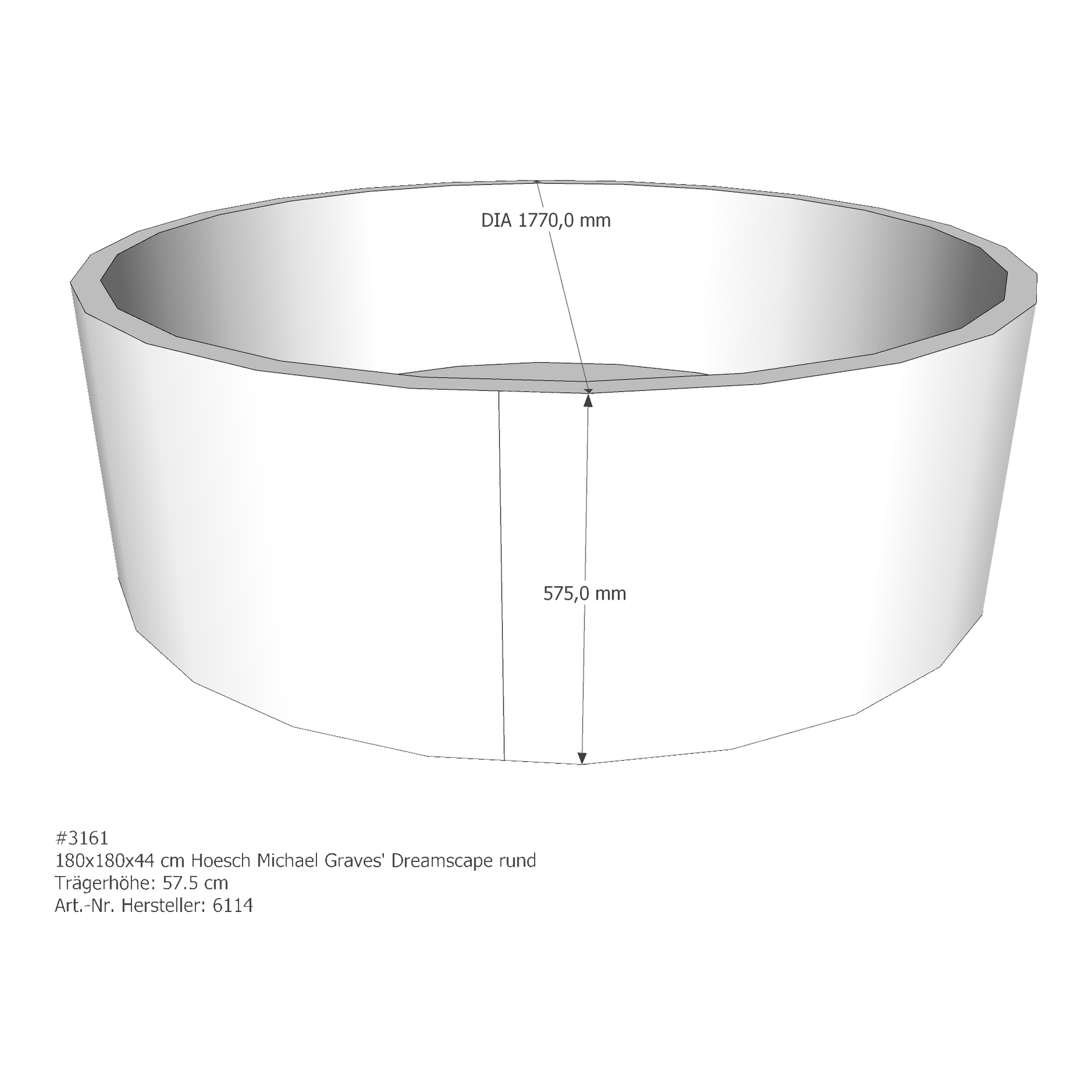Badewannenträger für Hoesch Michael Graves' Dreamscape 180 × 180 × 44 cm Badewannenträger für Hoesch Michael Graves' Dreamscape 180 × 180 × 44 cm