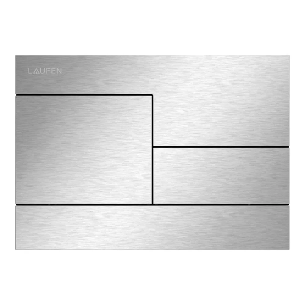 Laufen Betätigungsplatte INEO, Zweimengenbetätigung, 208 x 148 mm in Edelstahl gebürstet