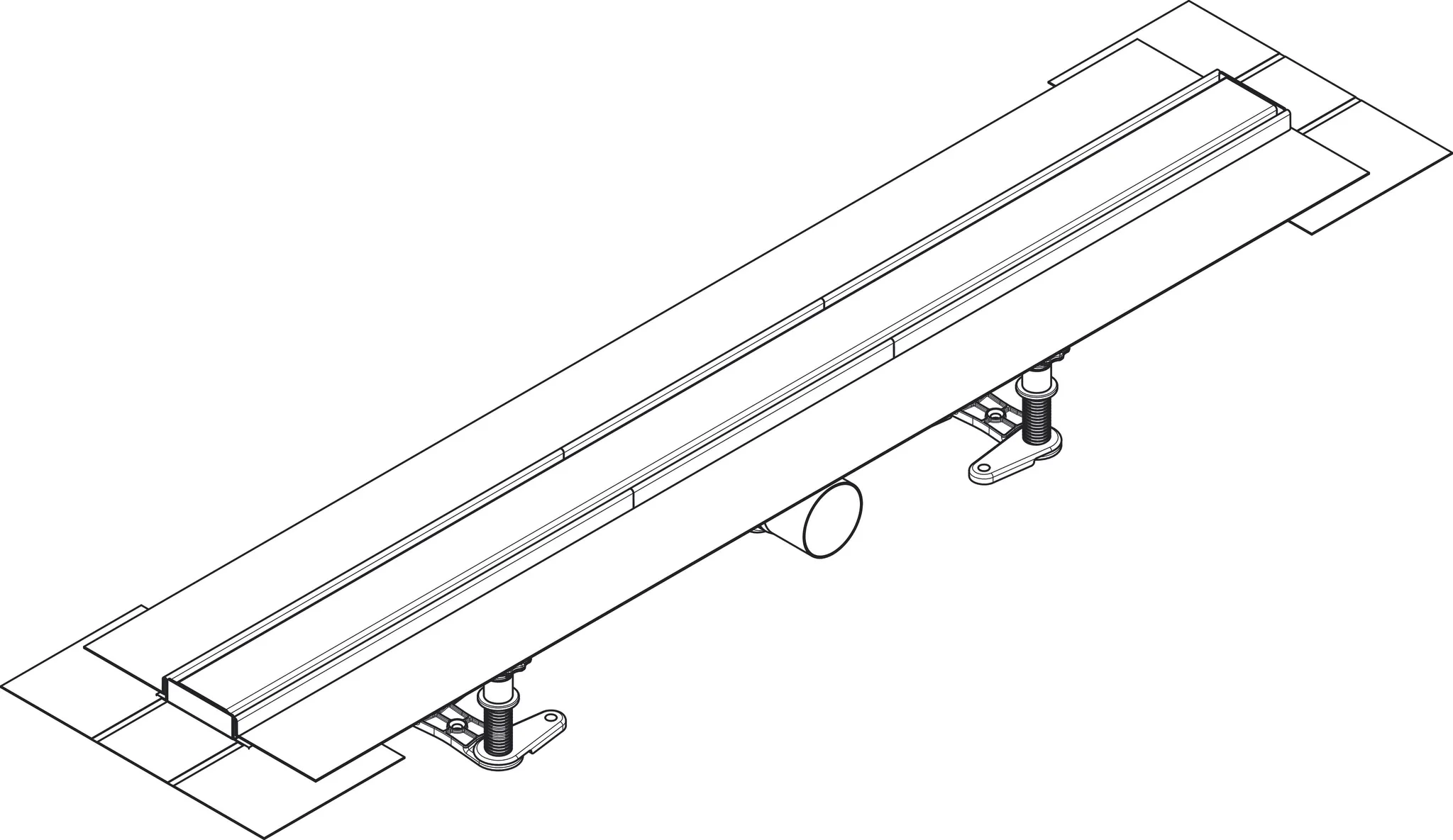 Hansgrohe RainDrain Compact Komplettset Duschrinne 900mm, Edelstahl gebürstet