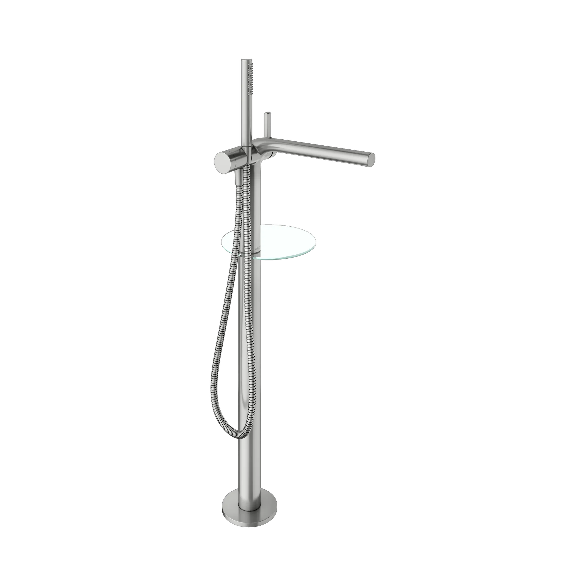 KEUCO EDITION 400 Einhebel-Wannenmischer bodenstehend Edelstahl-finish