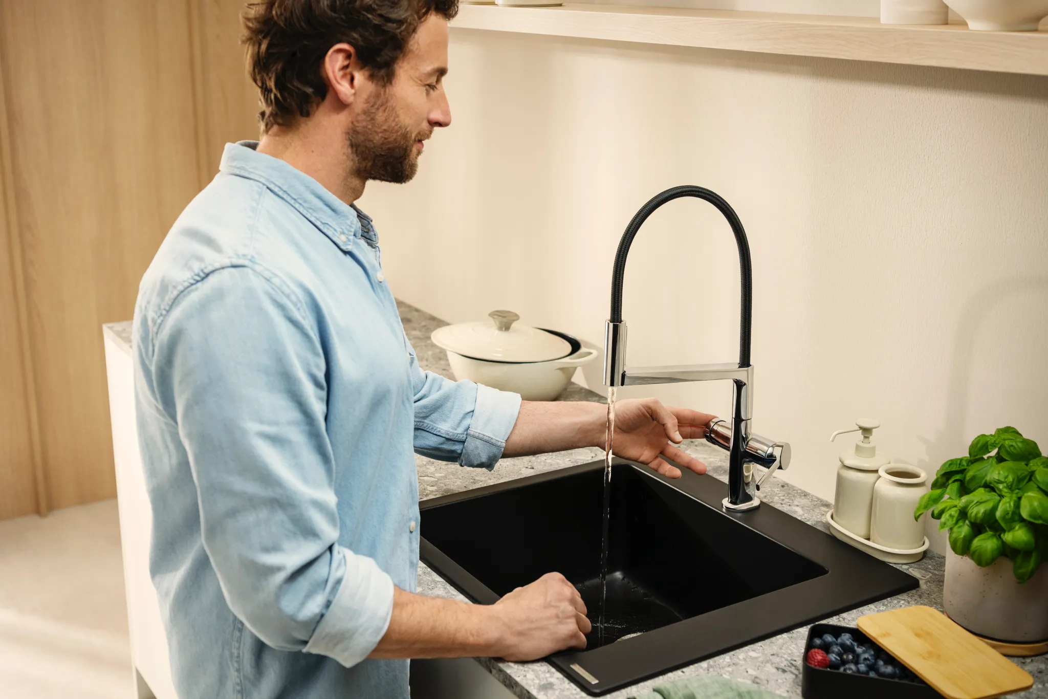 Hansgrohe S51 S510-F450 Einbauspüle 450, Graphitschwarz Hansgrohe S51 S510-F450 Einbauspüle 450, Graphitschwarz