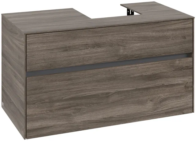 Villeroy & Boch Waschtischunterschrank „Collaro“ 1000 × 548 × 500 mm Stone Oak, ohne Beleuchtung, für Becken rechts