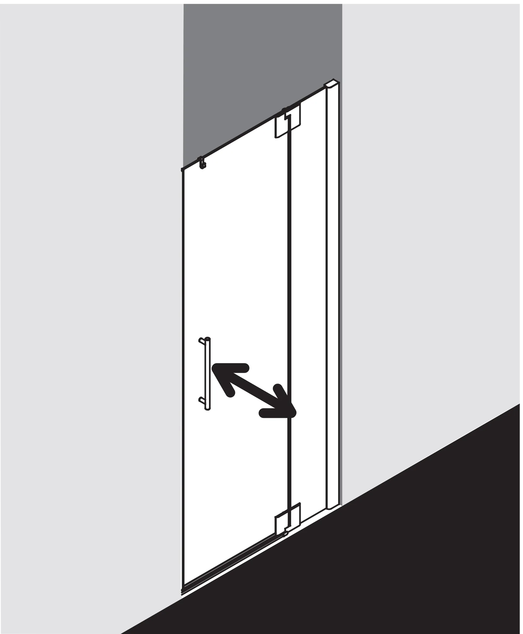 PASA XP PX1TL Pendeltür 1-flügelig mit Festfeld links, für Nische, Höhe 1850 mm, Wanneneinbaumaß 1175-1210 mm, Breitenverstellmaß 1175-1210 mm, Farbe Silber Mattglanz, Glas ESG Klar PASA XP PX1TL Pendeltür 1-flügelig mit Festfeld links, für Nische, Höhe 1850 mm, Wanneneinbaumaß 1175-1210 mm, Breitenverstellmaß 1175-1210 mm, Farbe Silber Mattglanz, Glas ESG Klar