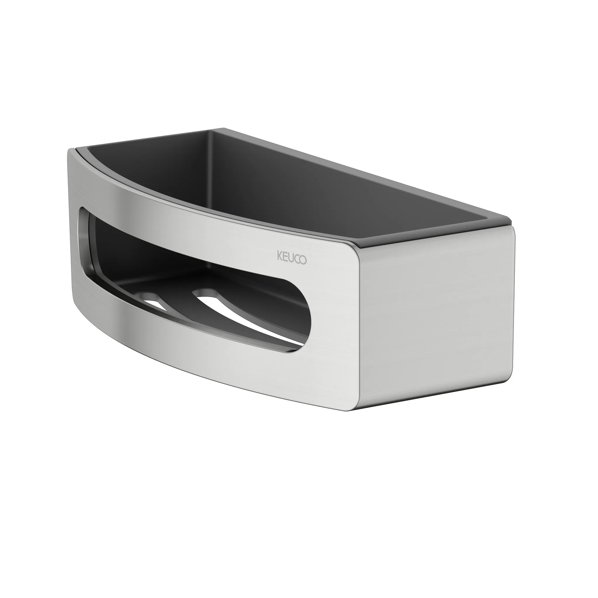 KEUCO ELEGANCE Duschablage Kunststoff-Einsatz anthrazit Edelstahl-finish / anthrazit KEUCO ELEGANCE Duschablage Kunststoff-Einsatz anthrazit Edelstahl-finish / anthrazit