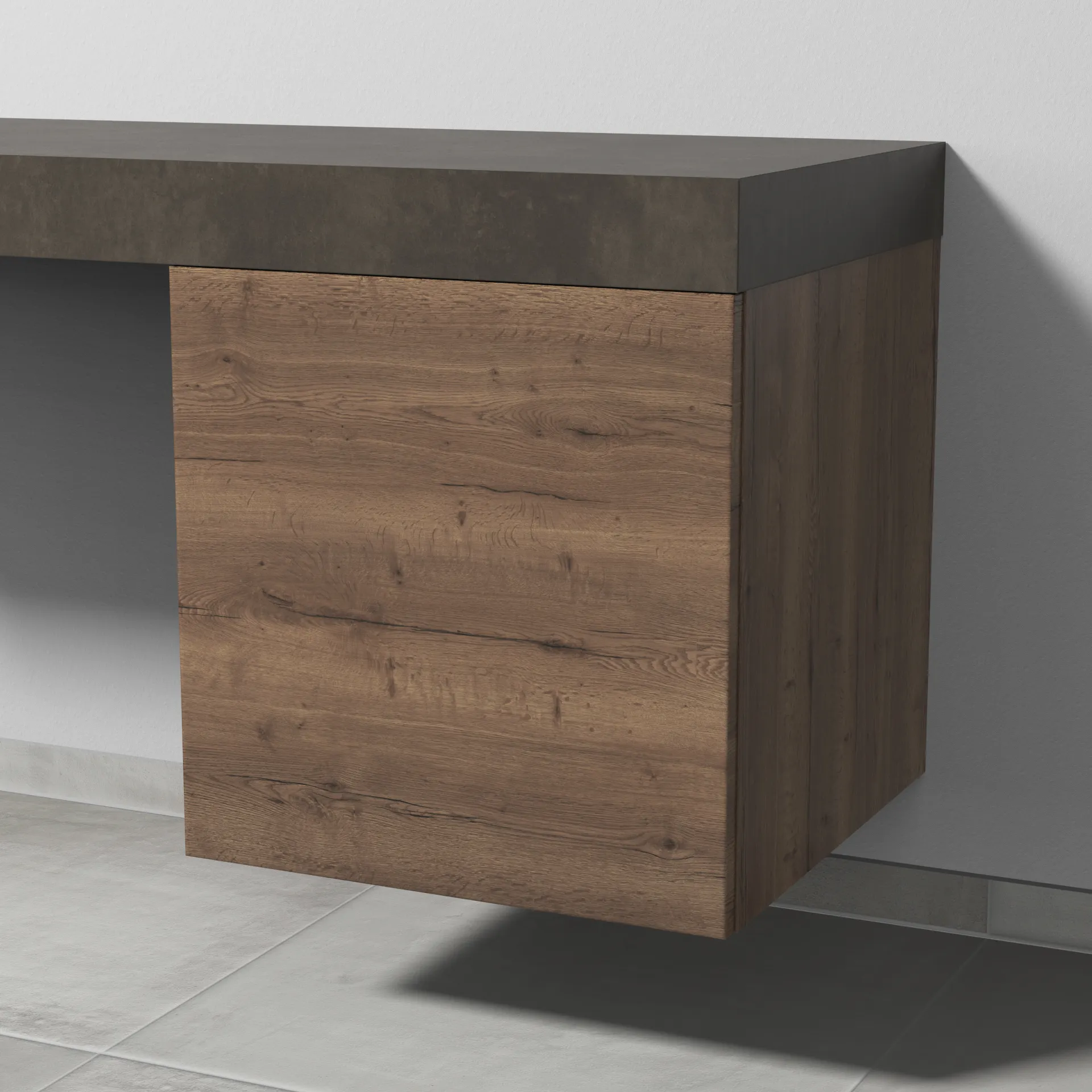 Sanipa Anbauschrank „2morrow“ 500 × 510 × 520 mm in Eiche Tabak