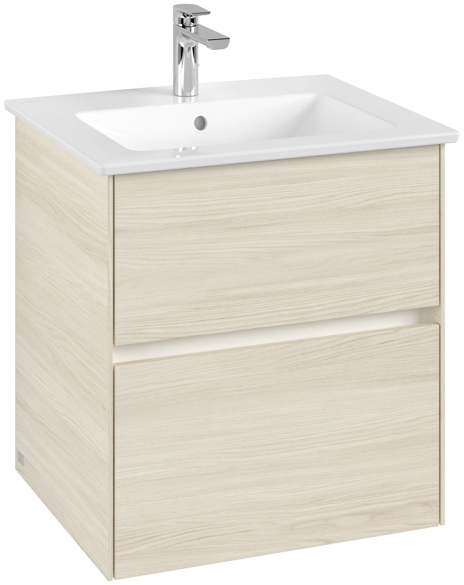 Villeroy & Boch Waschtischunterschrank „Collaro“ 561 × 610 × 480 mm White Oak, mit Beleuchtung, für Becken mittig Villeroy & Boch Waschtischunterschrank „Collaro“ 561 × 610 × 480 mm White Oak, mit Beleuchtung, für Becken mittig