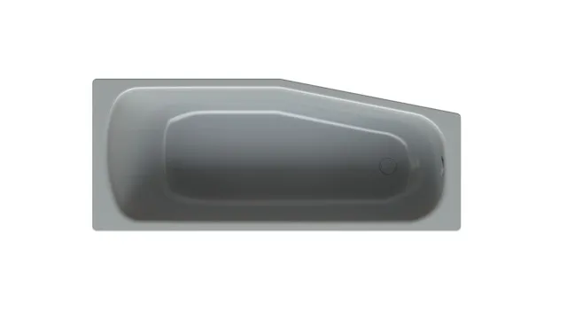 Bette Bambino Quartz - Raumspar-Badewanne, 1-Sitzer, 1570 x 650 mm, links, glasierter Titan-Stahl, 30 mm Randhöhe