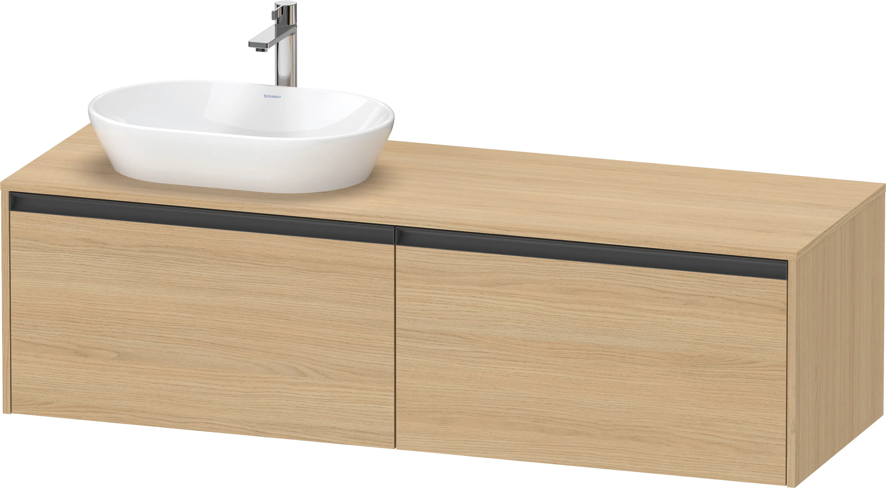 Duravit Waschtischunterschrank wandhängend „Ketho.2“ 160 × 45,9 × 55 cm Eiche Natur