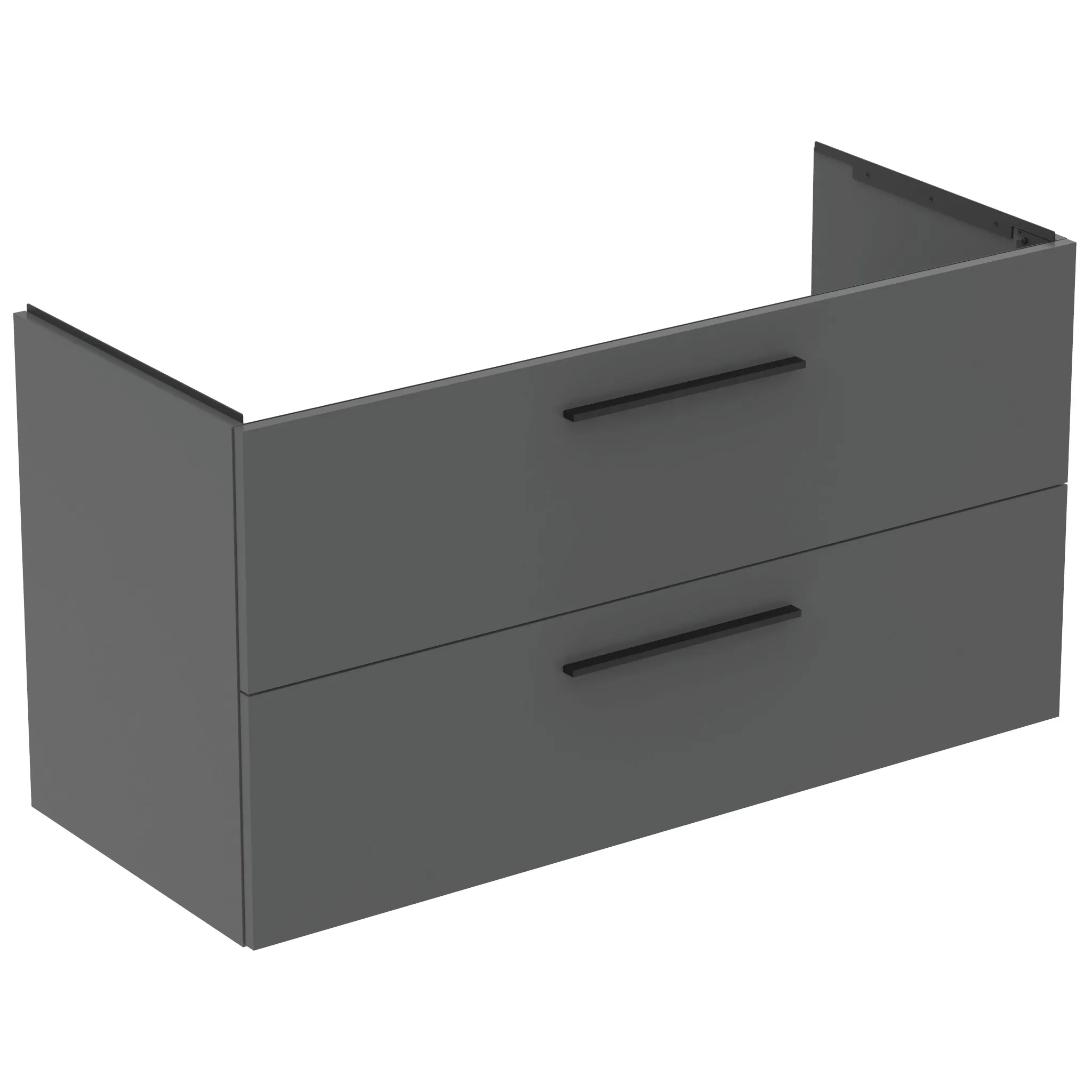 Ideal Standard i.life B 160cm Möbel-Set 2 Auszüge 2 offene Fächer Schwarz Quarzgrau Ideal Standard i.life B 160cm Möbel-Set 2 Auszüge 2 offene Fächer Schwarz Quarzgrau