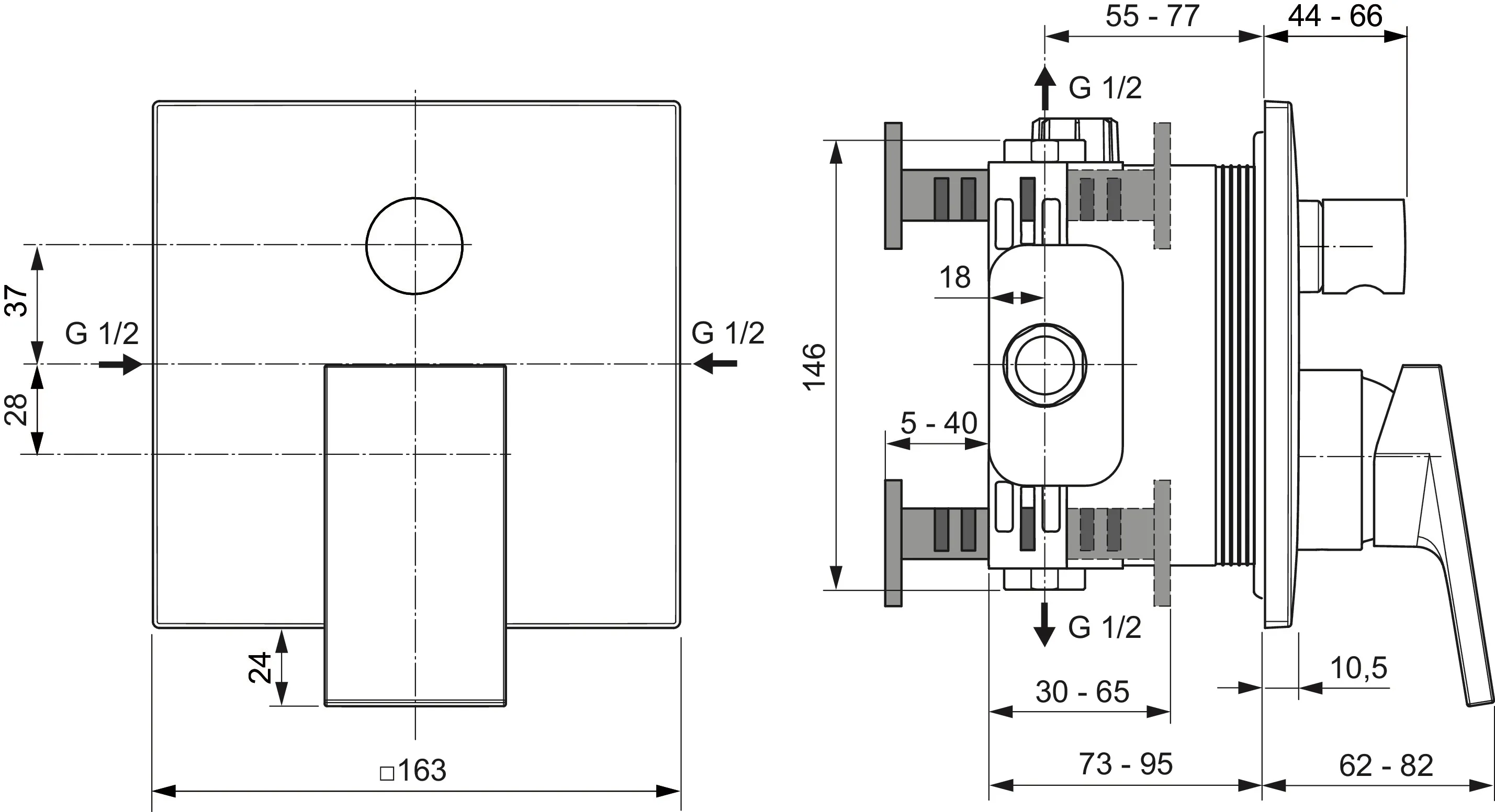 Ideal Standard Badearmatur Unterputz Extra Chrom Ideal Standard Badearmatur Unterputz Extra Chrom