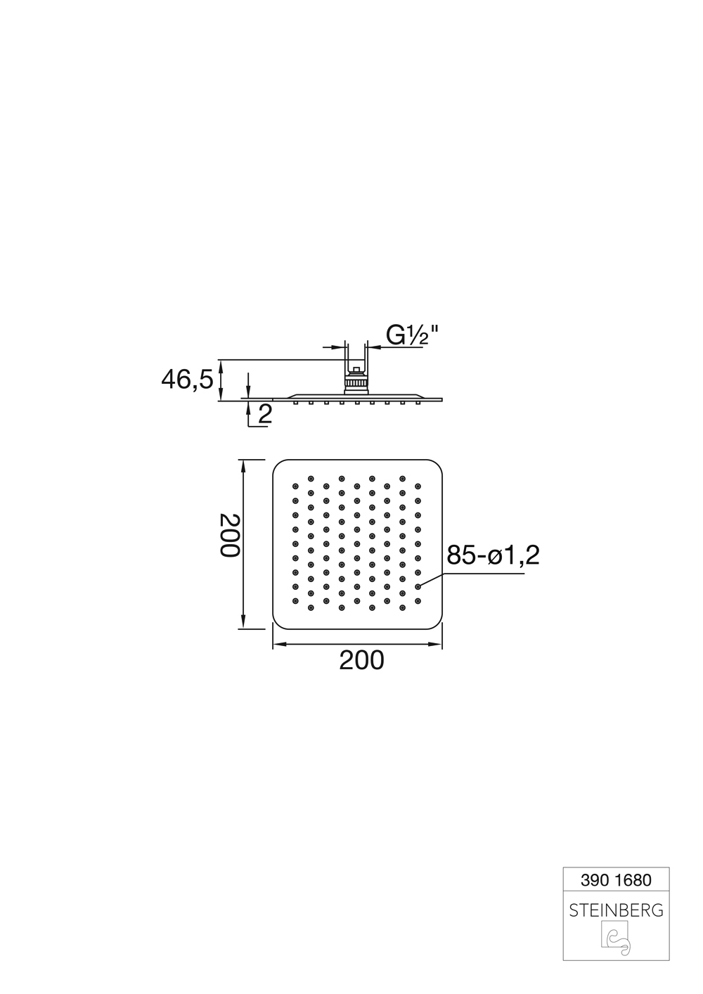Steinberg Serie 390 Regenbrause Steinberg Serie 390 Regenbrause