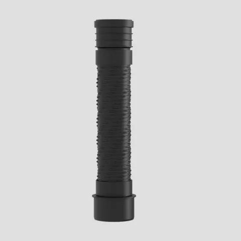 WC- Anschlussrohr DN90/DN100 flexibel, gerade, 3-fach, schwarz WC- Anschlussrohr DN90/DN100 flexibel, gerade, 3-fach, schwarz