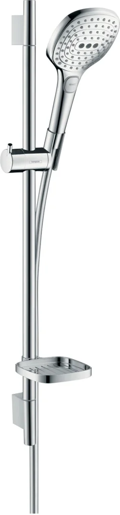 Hansgrohe Raindance Select E Brausenset 120 Eco, Chrom, 718 mm Länge, 3 Strahlarten, QuickClean, verstellbarer Neigungswinkel