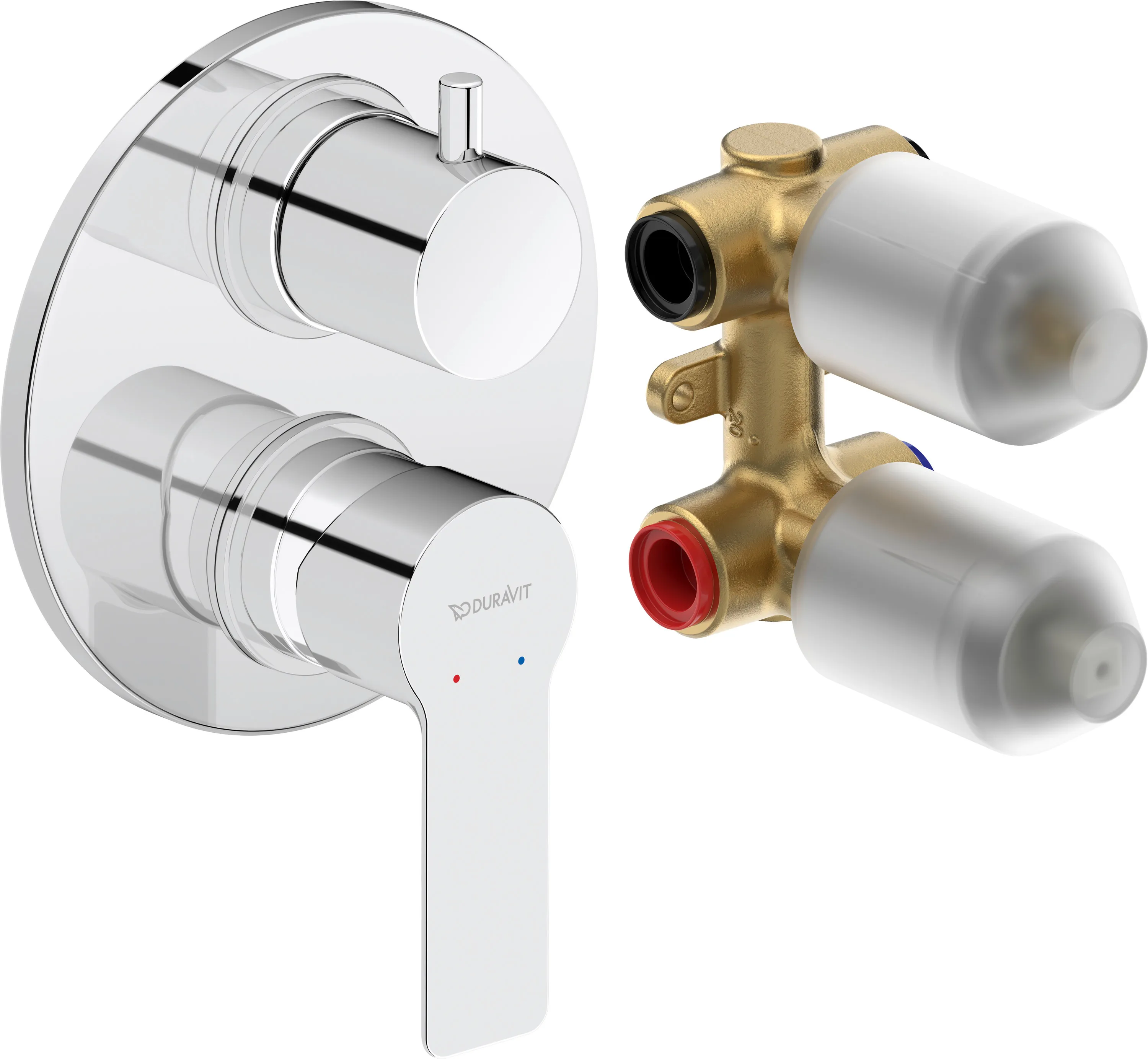 D-Code Einhebel-Wannenmischer UP Set Keramikmischsystem, Chrom HG
