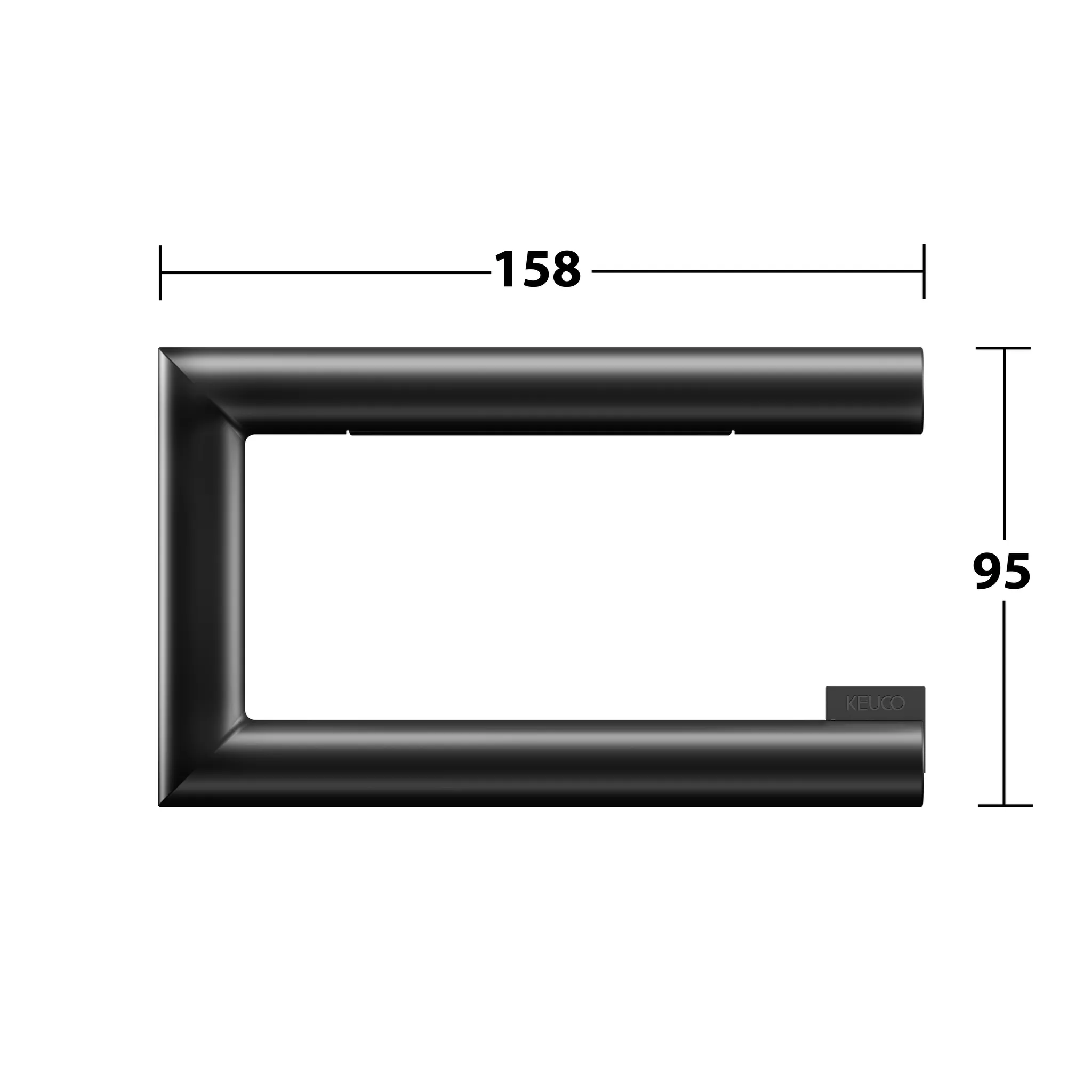 REVA 12862370000 Toilettenpapierhalter offene Form schwarz
