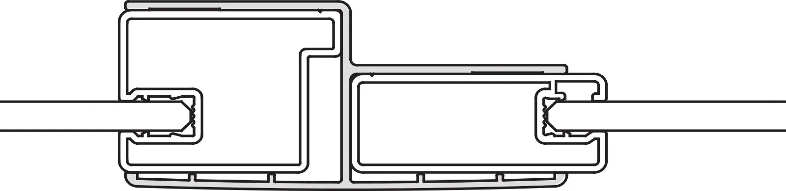 Kermi Duschdesign Kombiprofil „LIGA“ 1850 mm in Silber Hochglanz