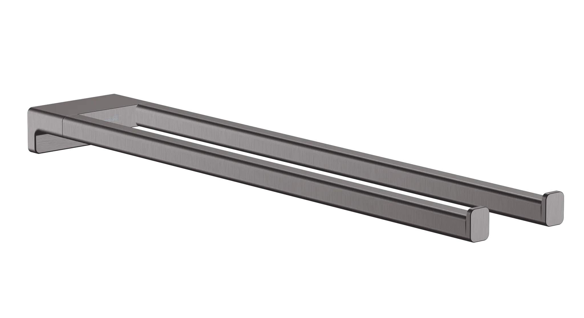 Hansgrohe AddStoris Q Handtuchhalter zweiarmig, Brushed Black Chrome, 445 mm, Wandmontage mit verdeckter Befestigung Hansgrohe AddStoris Q Handtuchhalter zweiarmig, Brushed Black Chrome, 445 mm, Wandmontage mit verdeckter Befestigung