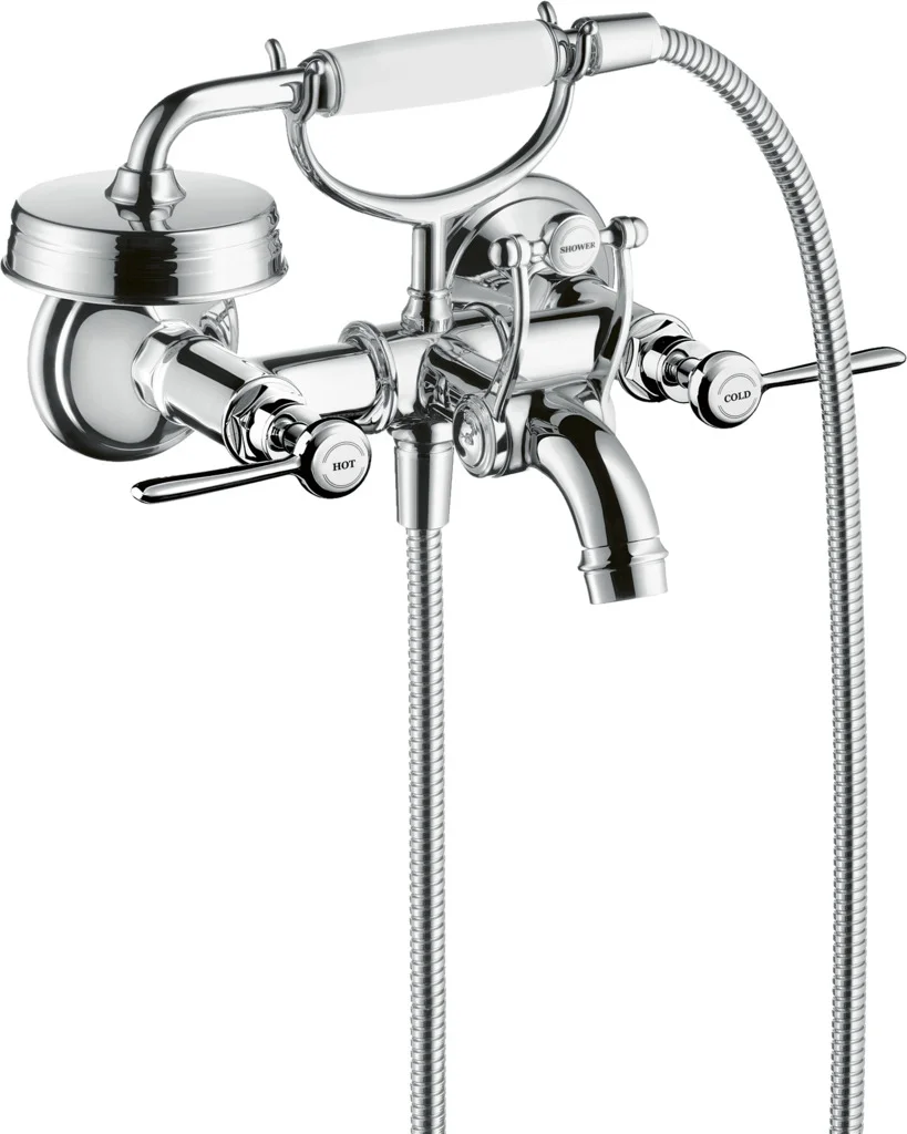 Hansgrohe AXOR Montreux 2-Griff Wannenarmatur Aufputz, Chrom, Ausladung 224 mm, Stichmaß 170 ±32 mm Hansgrohe AXOR Montreux 2-Griff Wannenarmatur Aufputz, Chrom, Ausladung 224 mm, Stichmaß 170 ±32 mm