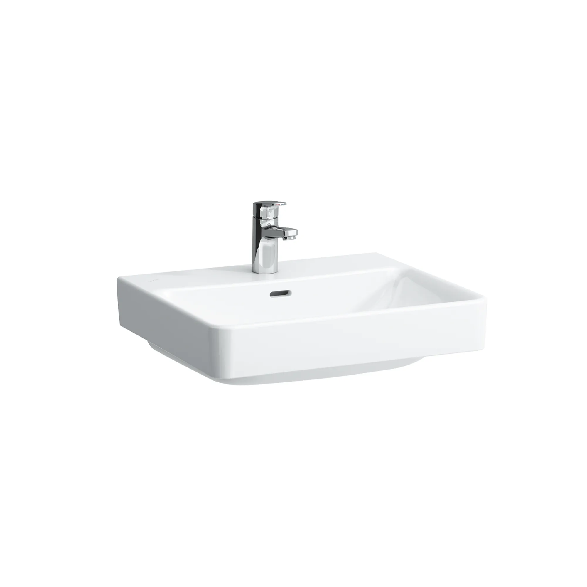 Waschtisch PRO S 465x550x175 1 Hahnloch mit Überlauf weiß