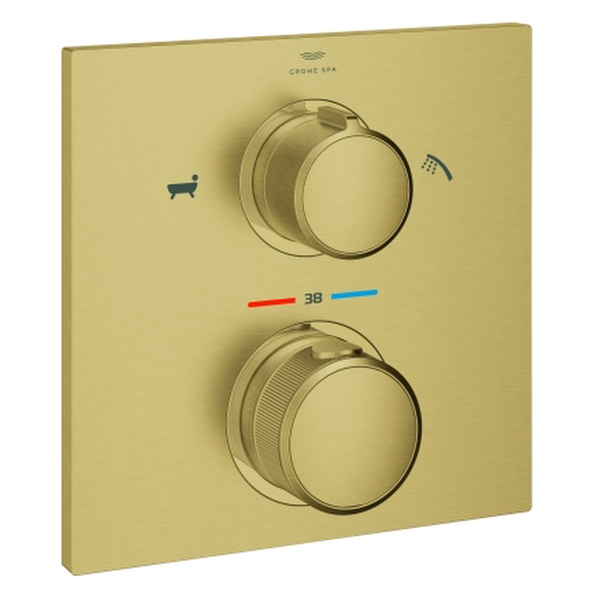 Thermostat Allure 19446, mit integrierter 2-Wege-Umstellung, für Wanne oder Dusche mit mehr als einer Brause, chrom