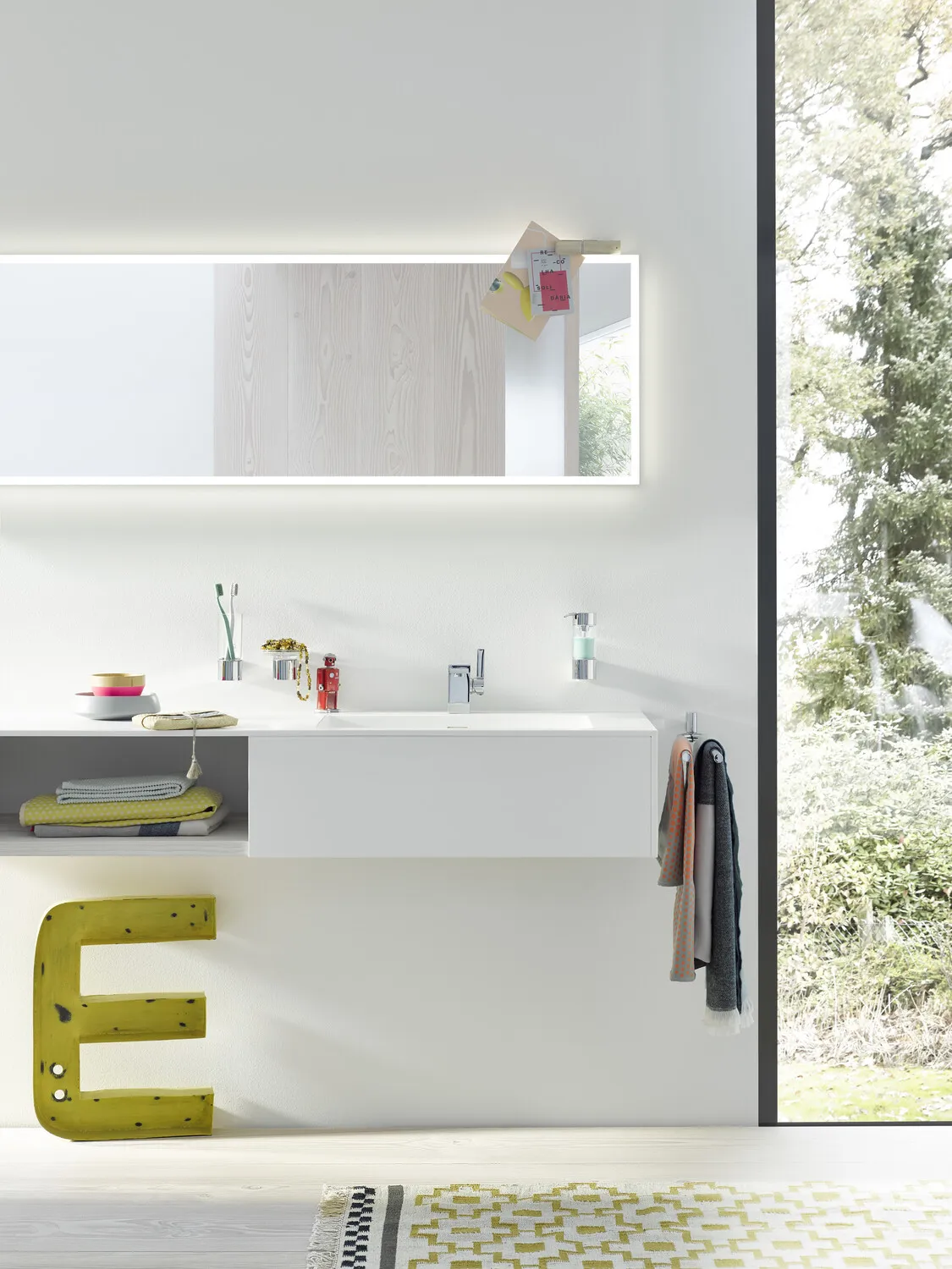 emco Handtuchhalter „system 2“, Befestigung verdeckt, 2-armig 446 mm in chrom emco Handtuchhalter „system 2“, Befestigung verdeckt, 2-armig 446 mm in chrom