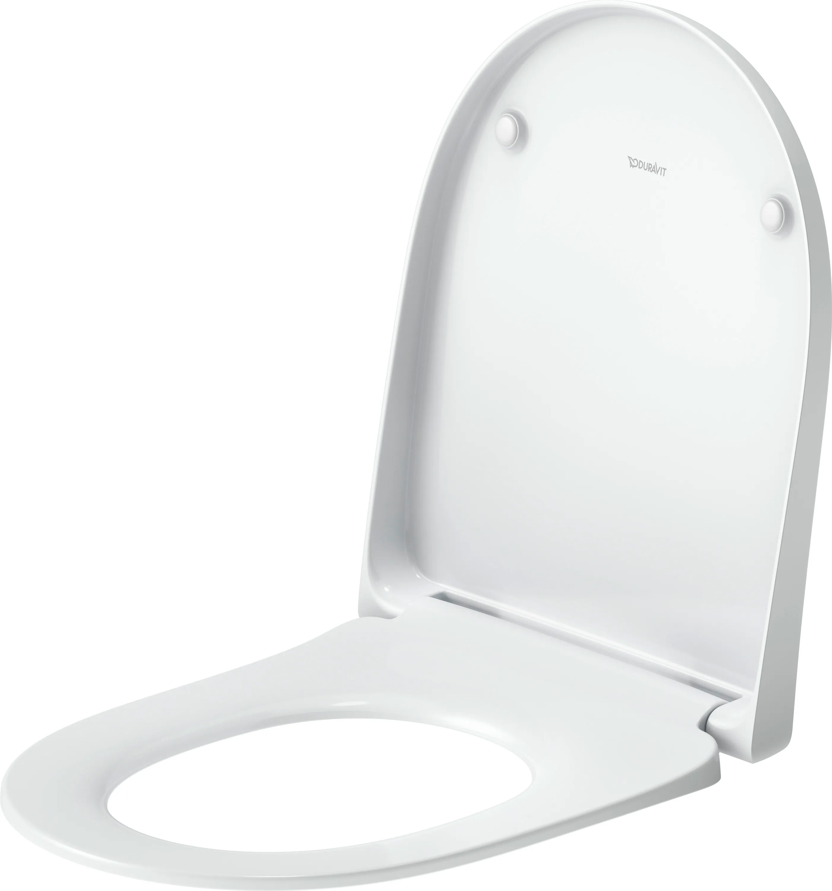 Duravit Univ.WC-Sitz D-shaped Tief 438mm Ülap Absenkaut. abnehmb. Scharn. Edelst. We