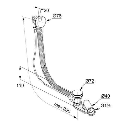 ROTEXA AblaufÜberlaufgarnitur Rohu.FeinbauSet chrom ROTEXA AblaufÜberlaufgarnitur Rohu.FeinbauSet chrom