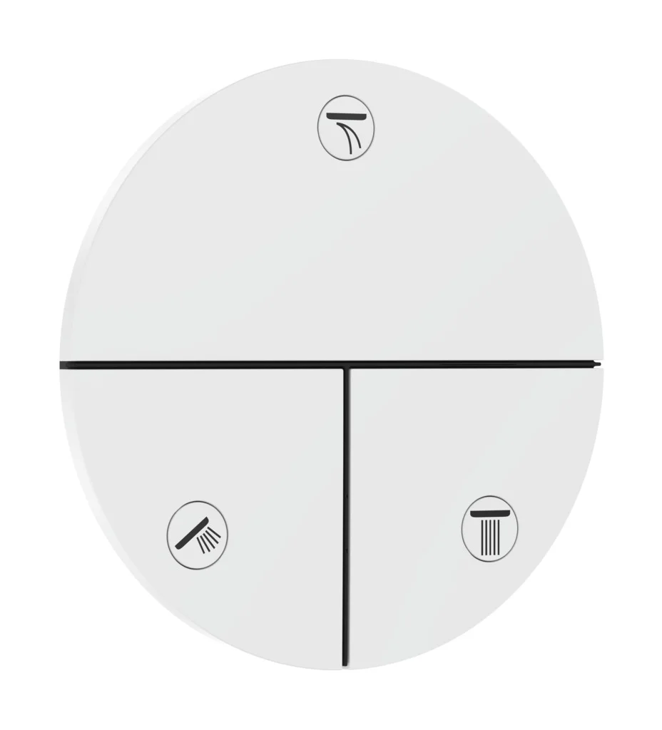 Hansgrohe ShowerSelect Comfort S Ventil Unterputz, Mattweiß, 3 Verbraucher, iBox universal 2 Anschluss, Durchflussmenge 26 l/min, Betriebsdruck 1-10 bar Hansgrohe ShowerSelect Comfort S Ventil Unterputz, Mattweiß, 3 Verbraucher, iBox universal 2 Anschluss, Durchflussmenge 26 l/min, Betriebsdruck 1-10 bar