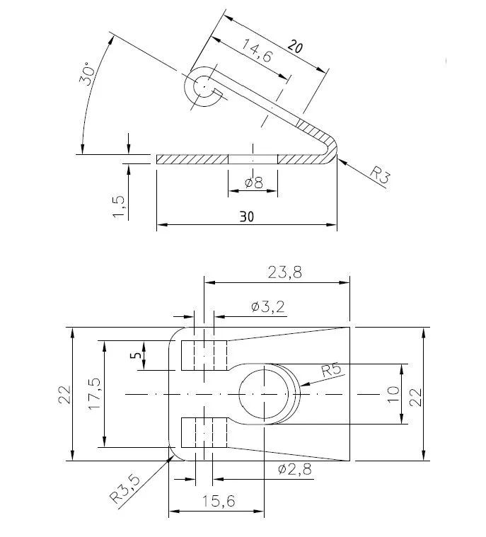 VitrA Ersatzteil Scharnier Urinal-Deckel # 42