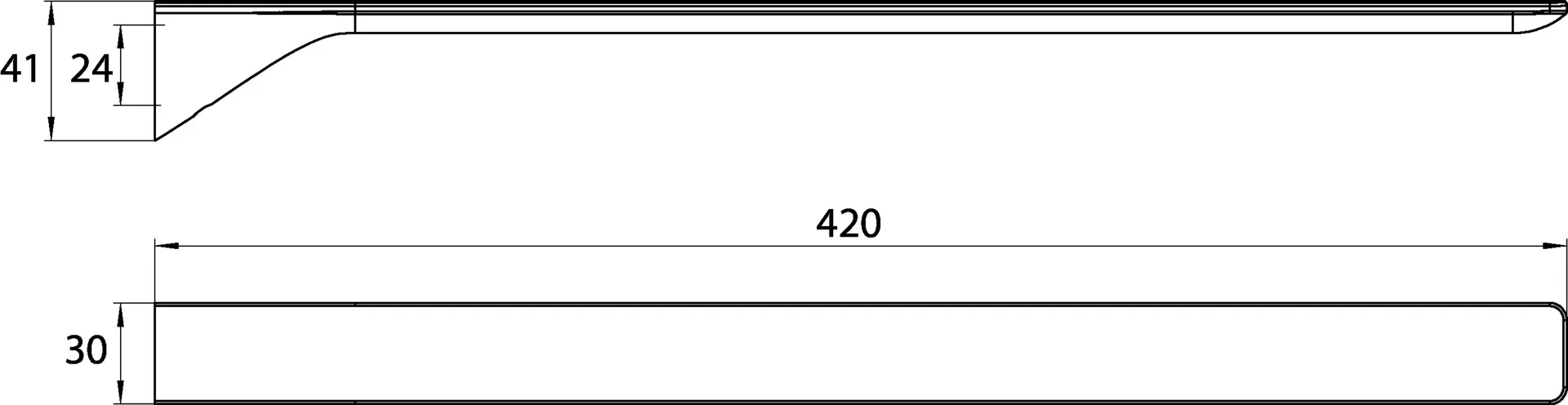 art Handtuchhalter starr 1-armig, 420 mm, chrom art Handtuchhalter starr 1-armig, 420 mm, chrom